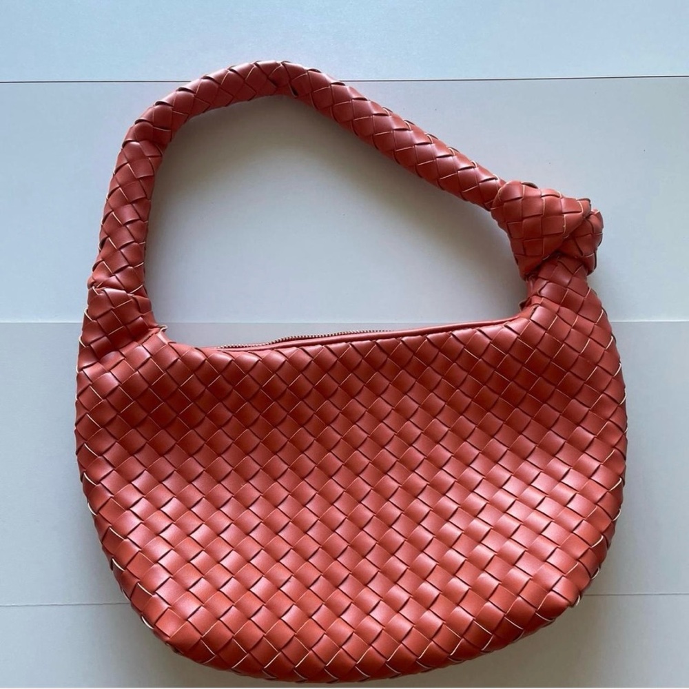 a new day Coral Woven Hobo Bag